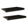 1U 12 Inch Component Shelf - 2 pack border=