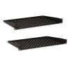 1U 12 Inch Vented Component Shelf - 2 Pack border=