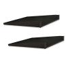 1U 12 Inch Vented Component Shelf - 2 Pack border=