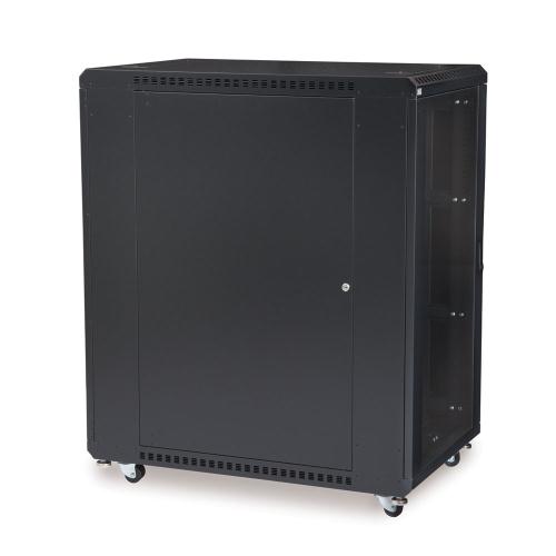 22U LINIER Server Cabinet - Glass/Solid Doors - 36" Depth