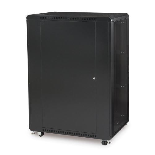 27U LINIER Server Cabinet - Glass/Solid Doors - 36" Depth