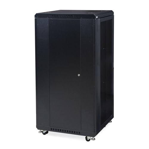27U LINIER Server Cabinet - Convex/Glass Doors - 24" Depth