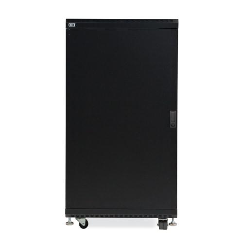 22U LINIER Server Cabinet - Solid/Convex Doors - 24" Depth