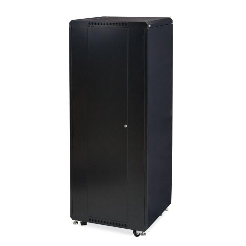 37U LINIER Server Cabinet - Solid/Convex Doors - 24" Depth