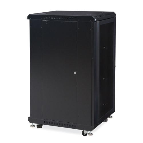 22U LINIER Server Cabinet - Convex/Convex Doors - 24" Depth