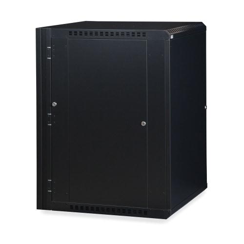 18U LINIER Swing-Out Wall Mount Cabinet - Solid Door