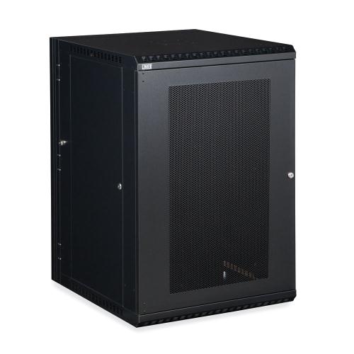 18U LINIER Swing-Out Wall Mount Cabinet - Vented Door