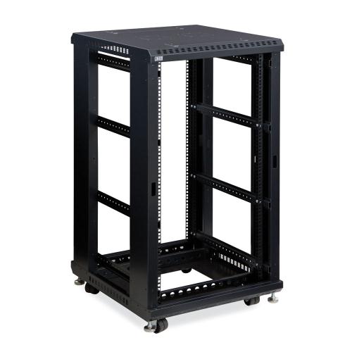 22U LINIER Open Frame Server Rack - No Doors/Side Panels - 24" Depth