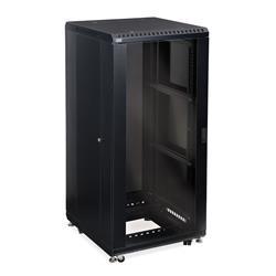 27U LINIER Server Cabinet - Glass/Solid Doors - 24" Depth