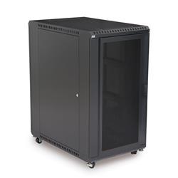 22U LINIER Server Cabinet - Convex/Glass Doors - 36" Depth