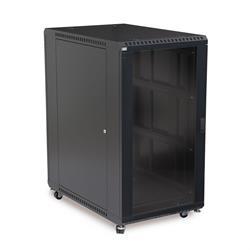 22U LINIER Server Cabinet - Glass/Glass Doors - 36" Depth