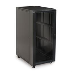 27U LINIER Server Cabinet - Glass/Glass Doors - 36" Depth