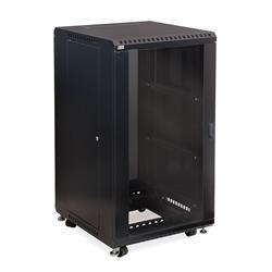 22U LINIER Server Cabinet - Glass/Glass Doors - 24" Depth
