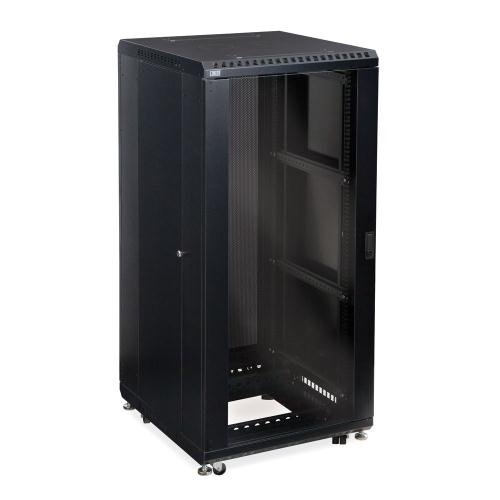 27U LINIER Server Cabinet - Solid/Convex Doors - 36" Depth