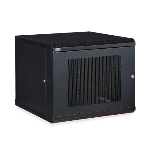 9U LINIER Fixed Wall Mount Cabinet - Vented Door