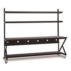 96" Performance 100 Series LAN Station - African Mahogany
