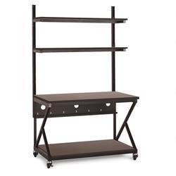 72" Performance 200 Series LAN Station - African Mahogany