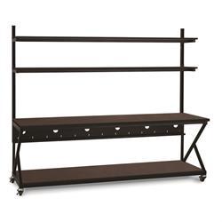 96" Performance 200 Series LAN Station - African Mahogany