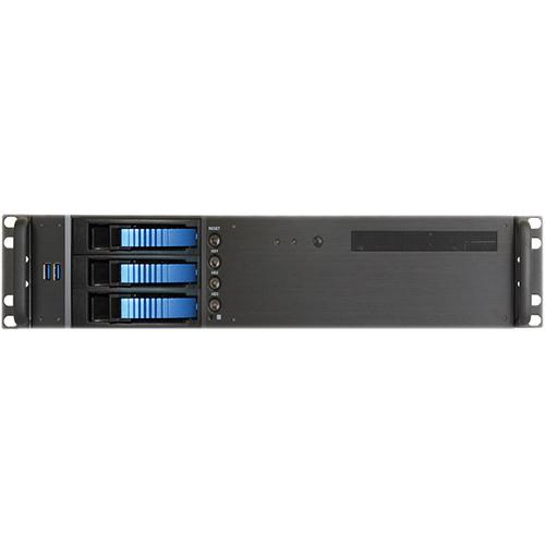 2U mATX 3xHS 3.5 Chassis Blue