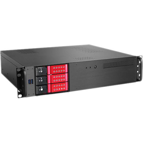 2U mATX 3xHS 3.5 Chassis Red