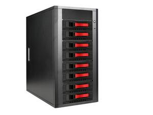8-bay 3.5" MINISAS TOWER RED