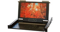 19" 1U Short Depth Wide Screen Eight Ports KVM LCD Monitor