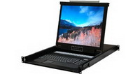 1U Rackmount 8 ports KVM Console 19" LCD, USB and PS/2 Combo Interface
