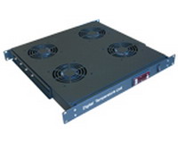 1U fan unit with thermostat